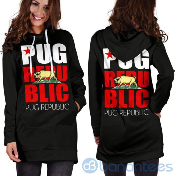 Pug Republic Hoodie Dress For Women Product Photo