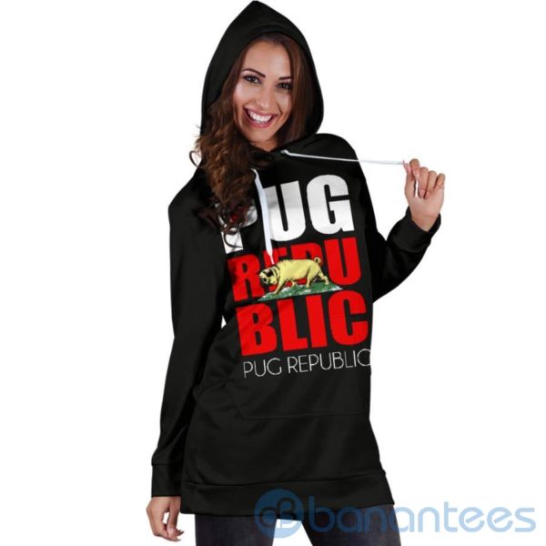 Pug Republic Hoodie Dress For Women Product Photo