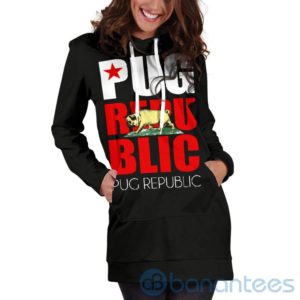 Pug Republic Hoodie Dress For Women Product Photo