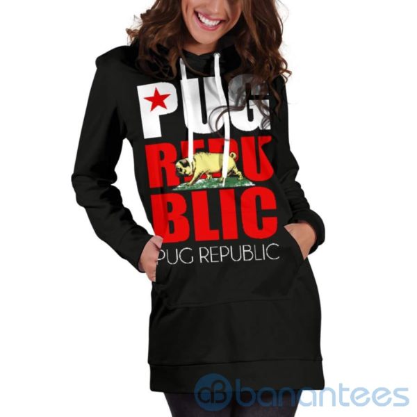 Pug Republic Hoodie Dress For Women Product Photo