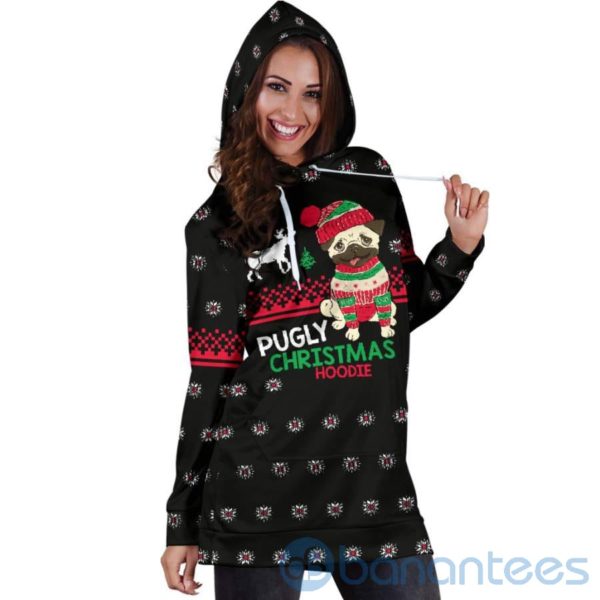 Pugly Christmas Hoodie Dress For Women Product Photo