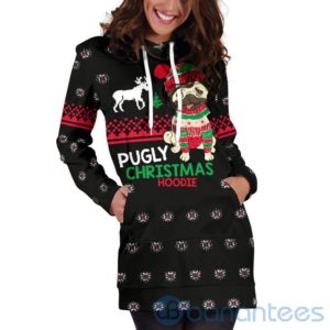 Pugly Christmas Hoodie Dress For Women Product Photo