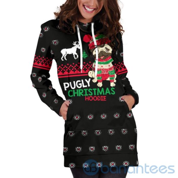 Pugly Christmas Hoodie Dress For Women Product Photo