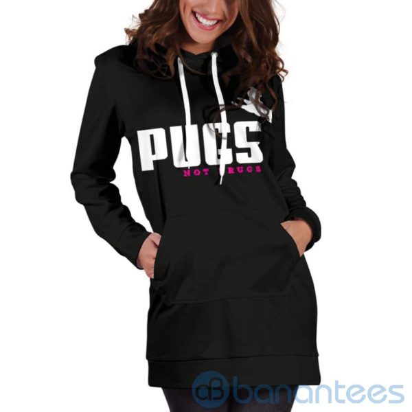 Pugs Not Drugs Hoodie Dress For Women Product Photo