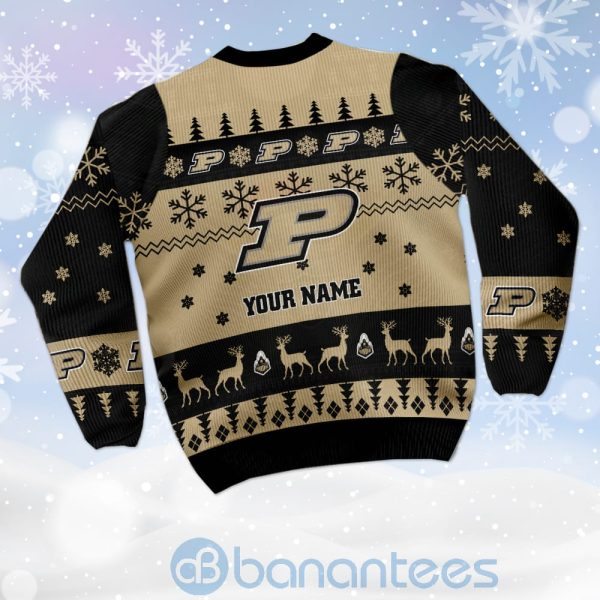 Purdue Boilermakers Custom Name Personalized Ugly Christmas 3D Sweater Product Photo
