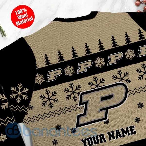Purdue Boilermakers Custom Name Personalized Ugly Christmas 3D Sweater Product Photo