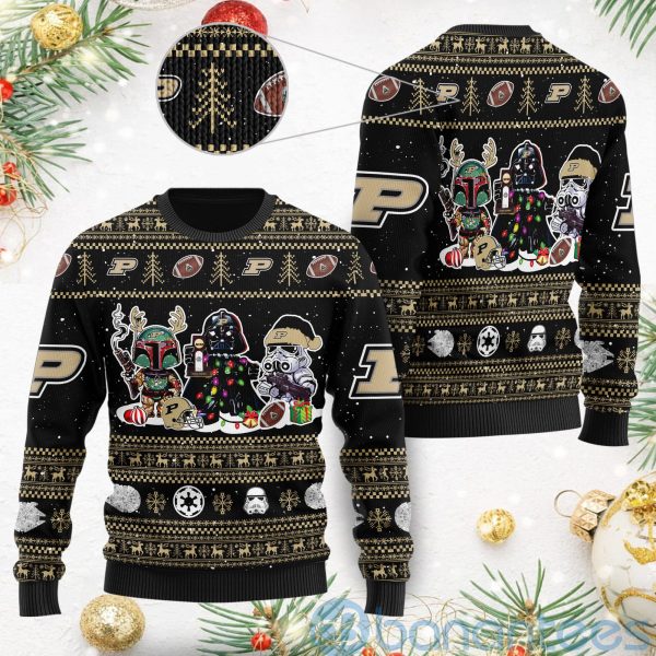Purdue Boilermakers Star Wars Ugly Christmas 3D Sweater Product Photo