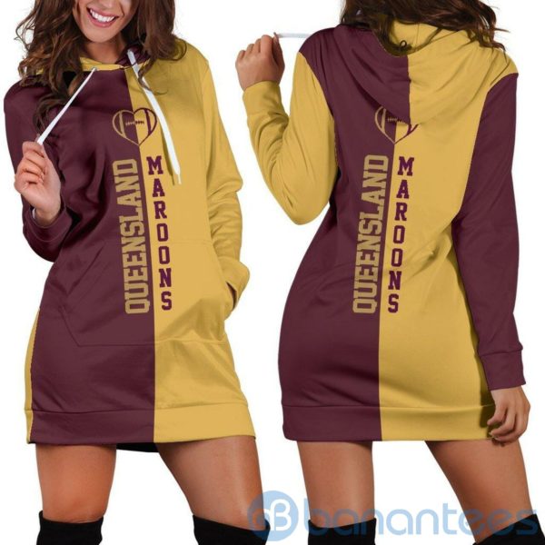Queensland Maroons Hoodie Dress For Women Product Photo
