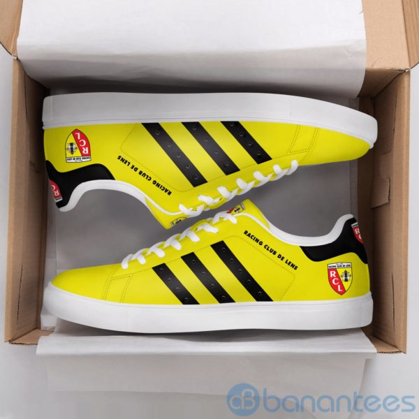 Racing Club De Lens Black Striped Yellow Low Top Skate Shoes Product Photo