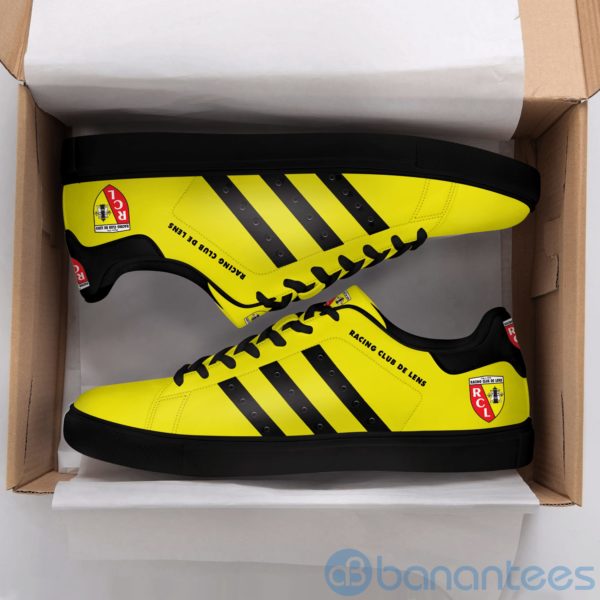 Racing Club De Lens Black Striped Yellow Low Top Skate Shoes Product Photo