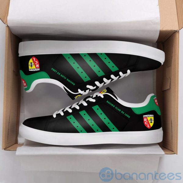 Racing Club De Lens Green Striped Black Low Top Skate Shoes Product Photo