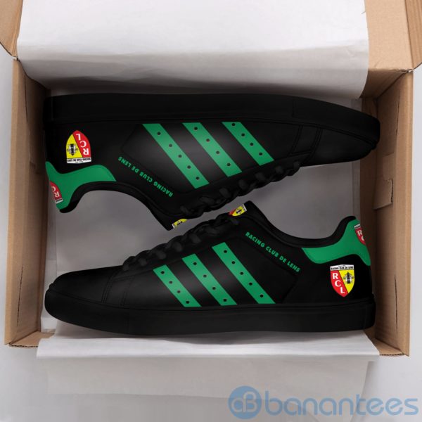 Racing Club De Lens Green Striped Black Low Top Skate Shoes Product Photo