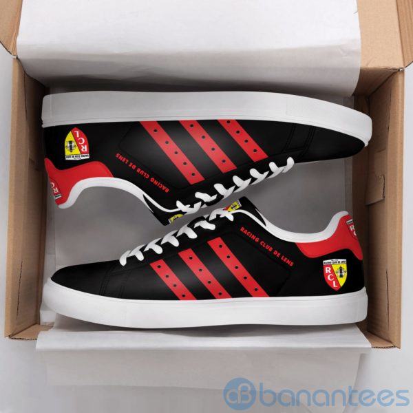 Racing Club De Lens Red Striped Black Low Top Skate Shoes Product Photo