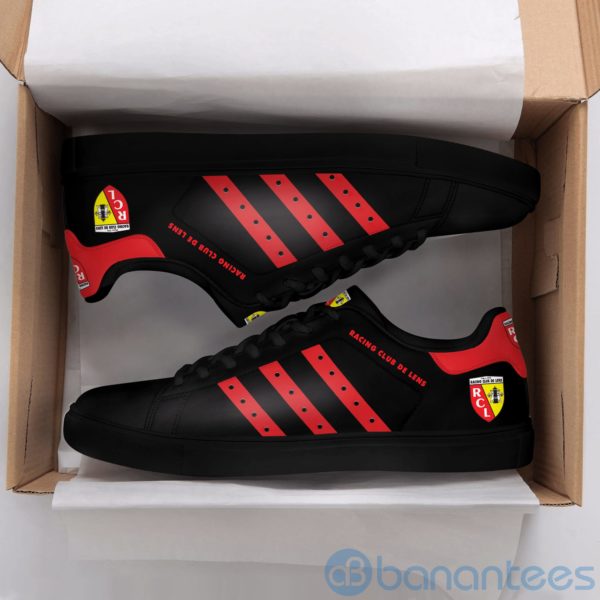 Racing Club De Lens Red Striped Black Low Top Skate Shoes Product Photo