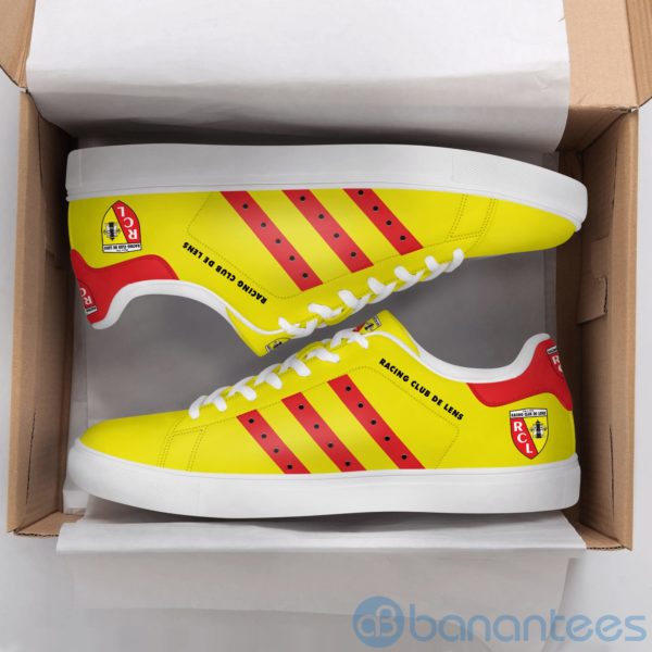 Racing Club De Lens Red Striped Yellow Low Top Skate Shoes Product Photo