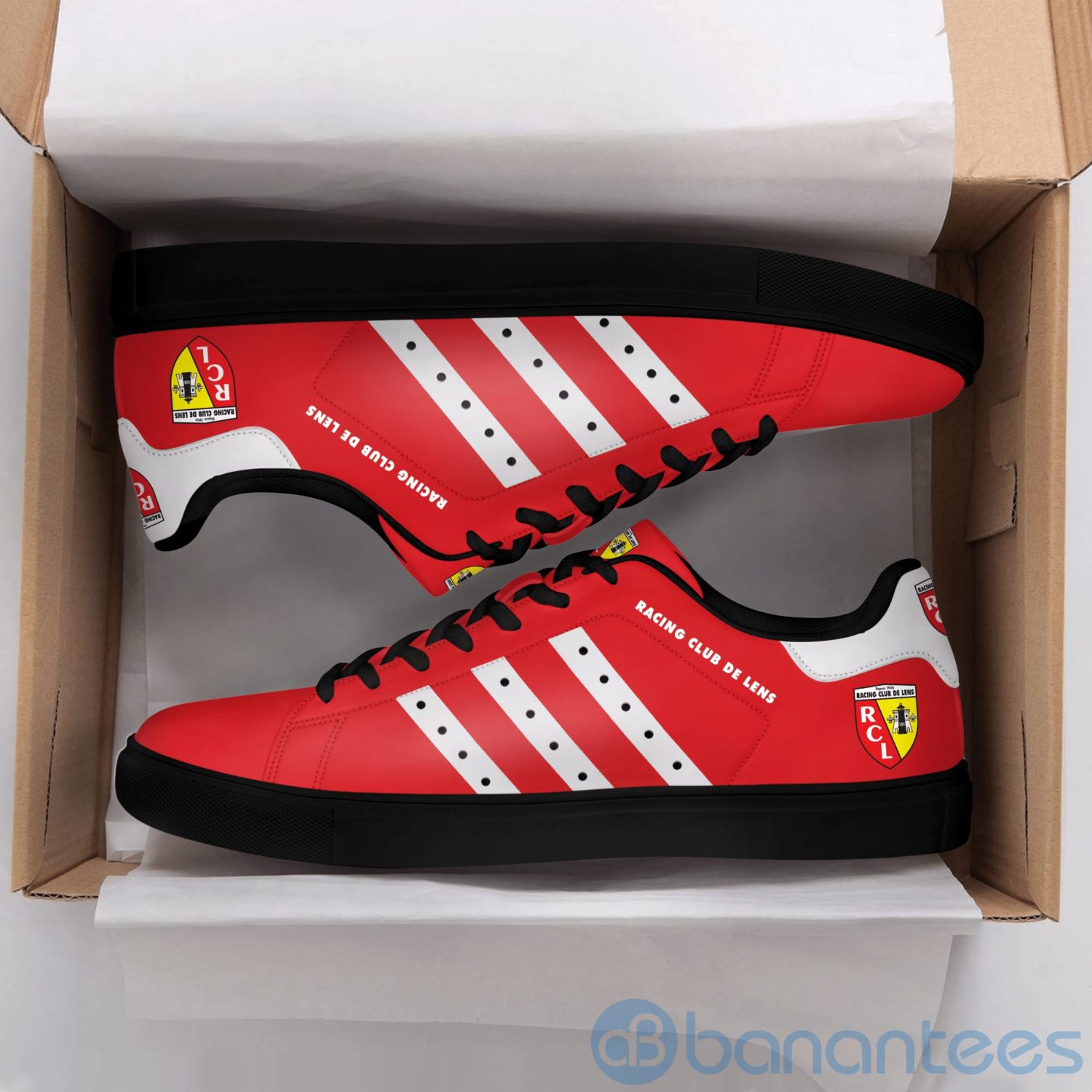 racing-club-de-lens-white-striped-red-low-top-skate-shoes-2-ayDkt.jpg Racing Club De Lens White Striped Red Low Top Skate Shoes Product Photo