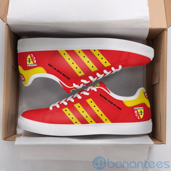Racing Club De Lens Yellow Striped Red Low Top Skate Shoes Product Photo