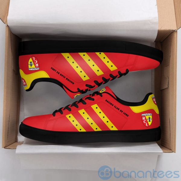 Racing Club De Lens Yellow Striped Red Low Top Skate Shoes Product Photo