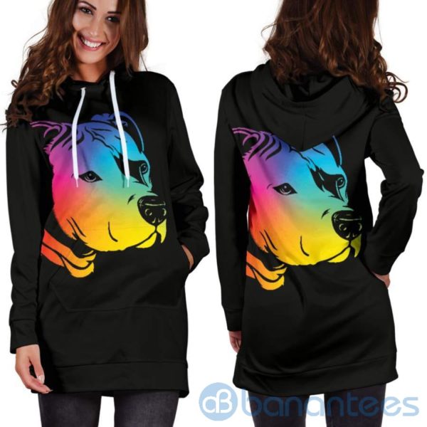 Rainbow Pit Hoodie Dress For Women Product Photo