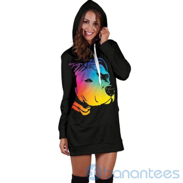 Rainbow Pit Hoodie Dress For Women Product Photo