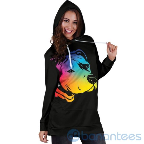 Rainbow Pit Hoodie Dress For Women Product Photo