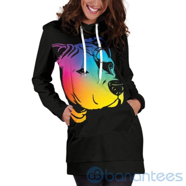 Rainbow Pit Hoodie Dress For Women Product Photo