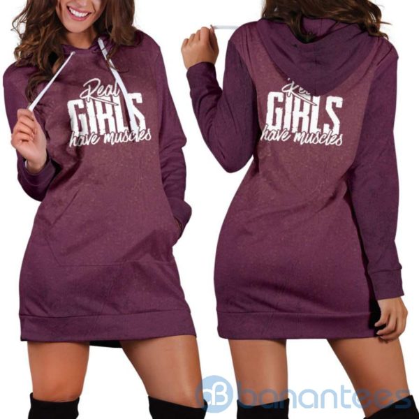 Real Girls Have Muscles Hoodie Dress For Women Product Photo