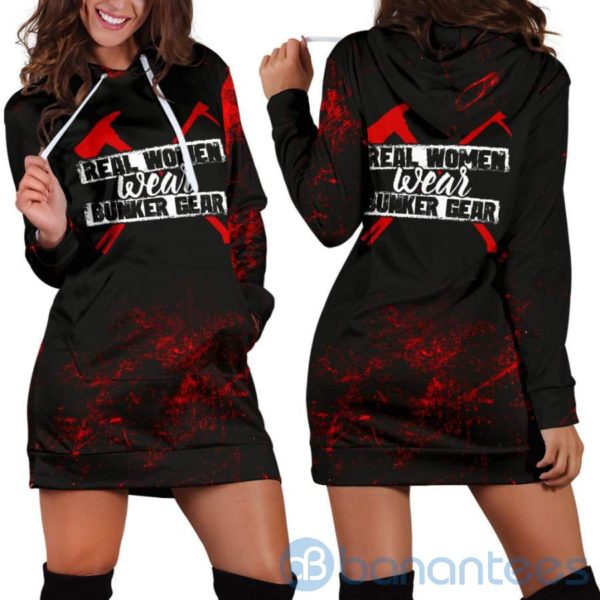 Real Women Wear Bunker Gear Hoodie Dress For Women Product Photo