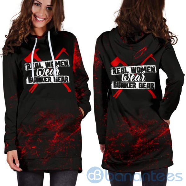 Real Women Wear Bunker Gear Hoodie Dress For Women Product Photo