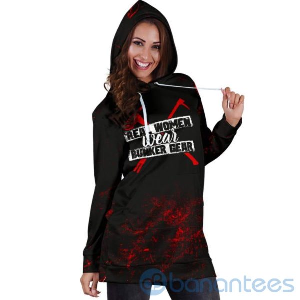 Real Women Wear Bunker Gear Hoodie Dress For Women Product Photo