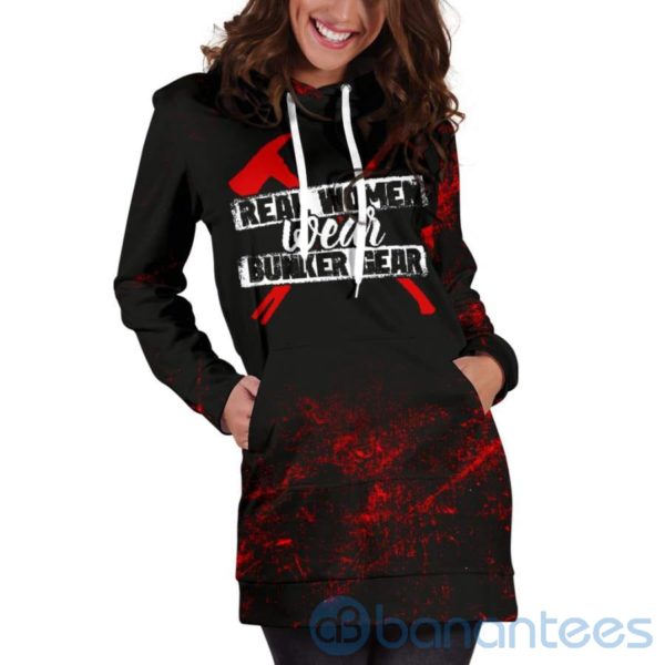 Real Women Wear Bunker Gear Hoodie Dress For Women Product Photo