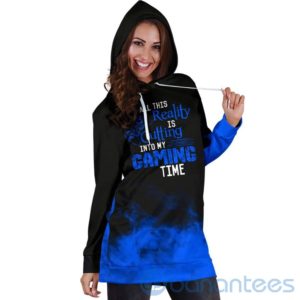 Reality Cutting Into Gaming Time Game Lover Hoodie Dress For Women Product Photo