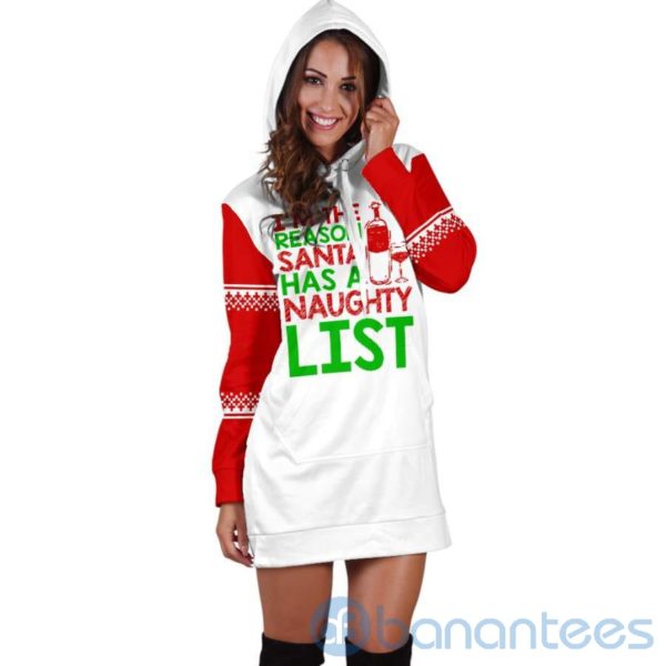 Reason Santa Has A Naughty List Christmas Hoodie Dress For Women Product Photo