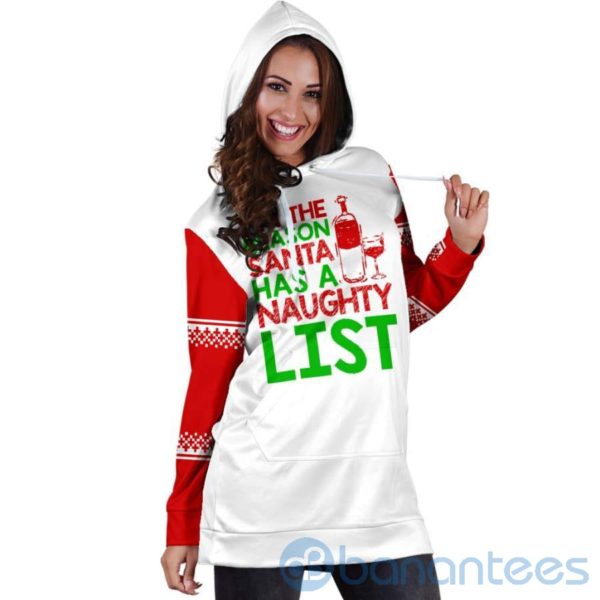 Reason Santa Has A Naughty List Christmas Hoodie Dress For Women Product Photo