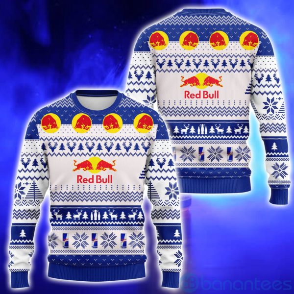 Red Bull Energy Drink Ugly Christmas All Over Printed 3D Shirt Product Photo