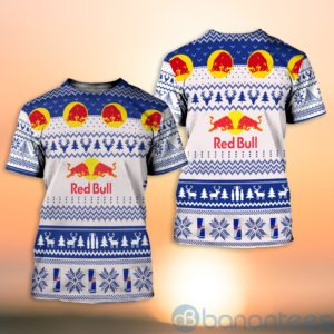 Red Bull Energy Drink Ugly Christmas All Over Printed 3D Shirt Product Photo