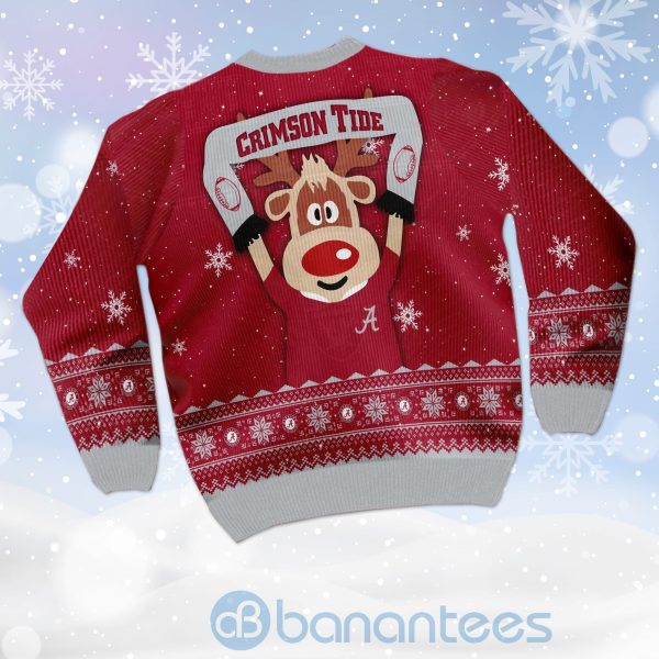 Reindeer Alabama Crimson Tide Funny Ugly Christmas 3D Sweater Product Photo