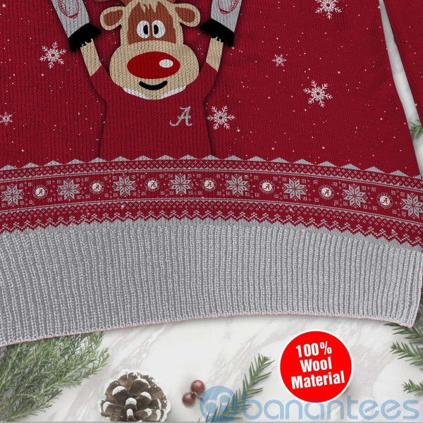 Reindeer Alabama Crimson Tide Funny Ugly Christmas 3D Sweater Product Photo