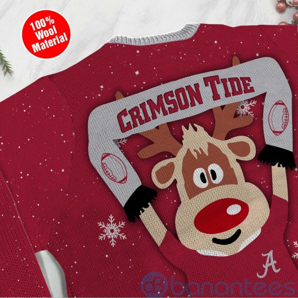 Reindeer Alabama Crimson Tide Funny Ugly Christmas 3D Sweater Product Photo
