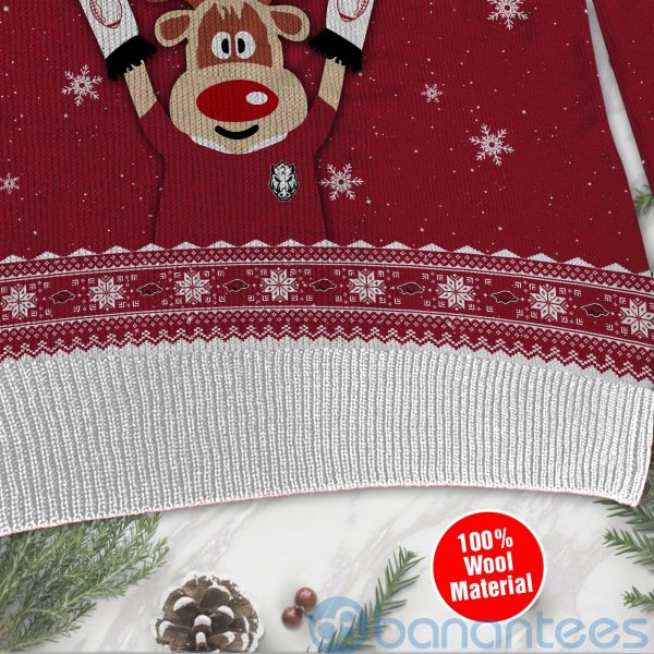 Reindeer Arkansas Razorbacks Funny Ugly Christmas 3D Sweater Product Photo