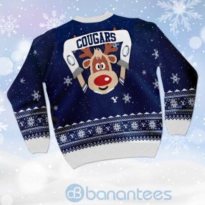Reindeer BYU Cougars Funny Ugly Christmas 3D Sweater Product Photo