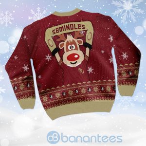 Reindeer Florida State Seminoles Funny Ugly Christmas 3D Sweater Product Photo