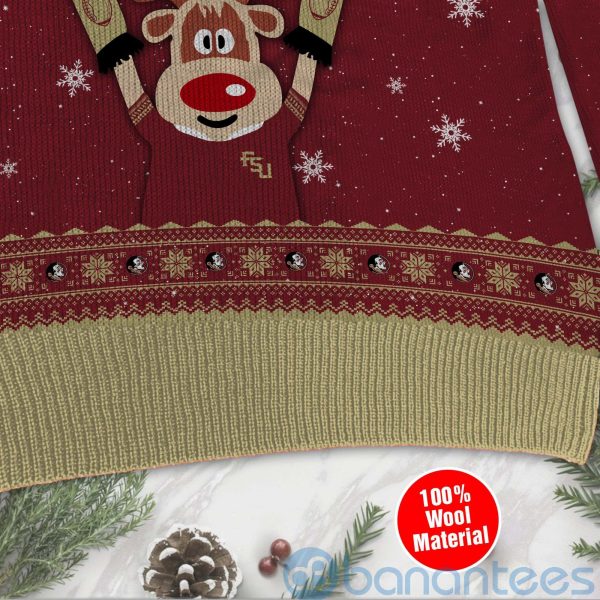 Reindeer Florida State Seminoles Funny Ugly Christmas 3D Sweater Product Photo