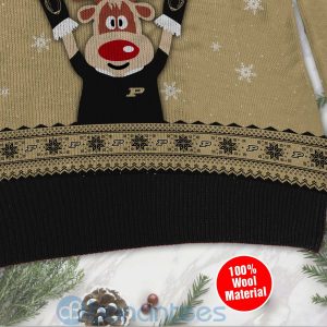 Reindeer Purdue Boilermakers Funny Ugly Christmas 3D Sweater Product Photo