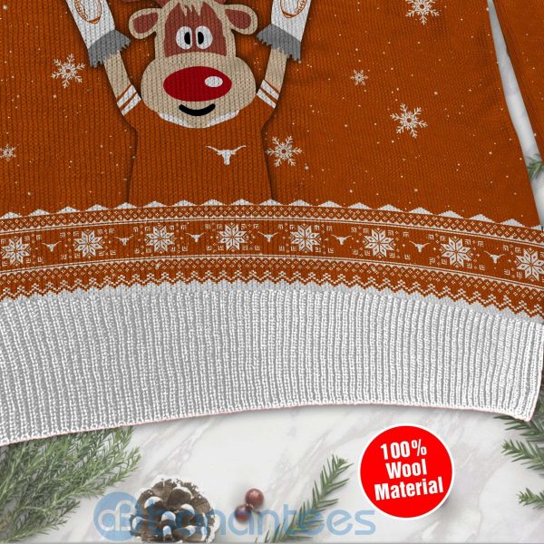 Reindeer Texas Longhorns Funny Ugly Christmas 3D Sweater Product Photo
