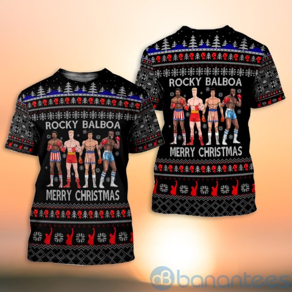 Rocky Balboa Ugly Christmas All Over Printed 3D Shirt Product Photo