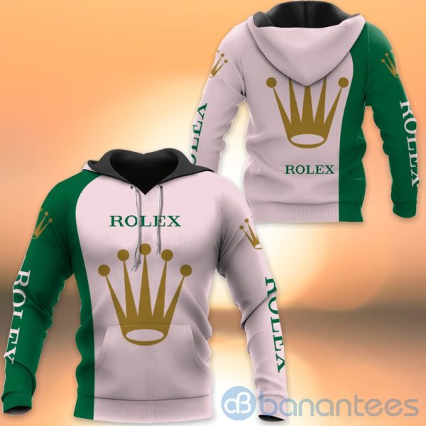 Rolex Pink All Over Printed Hoodies Zip Hoodies Product Photo
