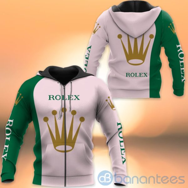 Rolex Pink All Over Printed Hoodies Zip Hoodies Product Photo