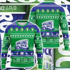 Rolling Rock Beer Ugly Christmas All Over Printed 3D Shirt Product Photo