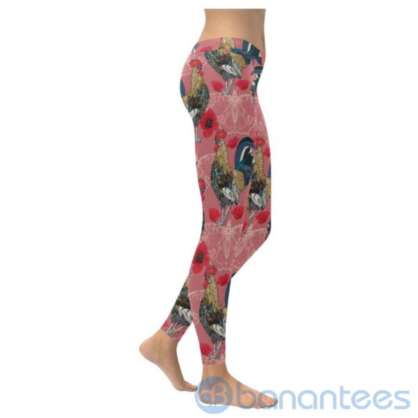 Rooster Flower Leggings for Women Product Photo